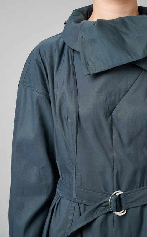 ギャザー入りツイルワンピース