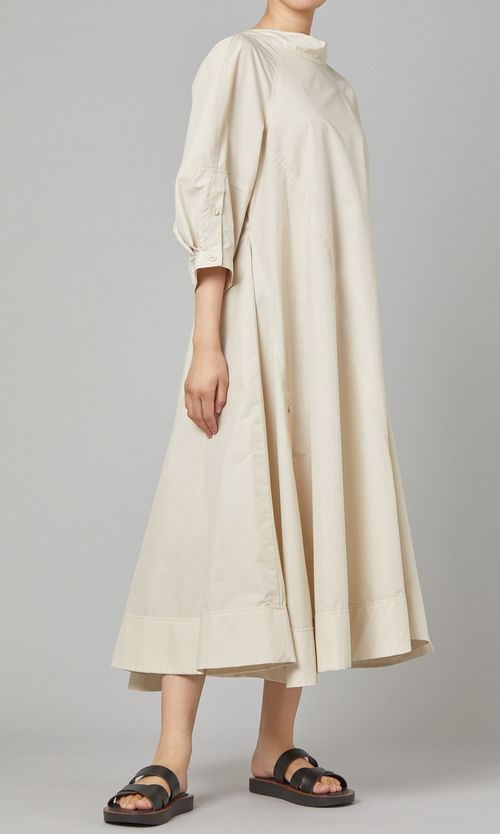 コットンポプリンツイストドレス