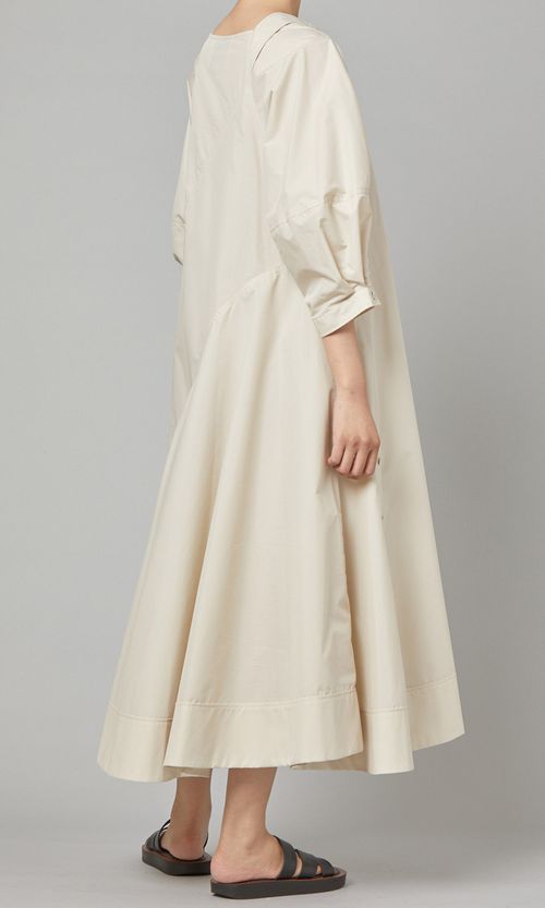 コットンポプリンツイストドレス