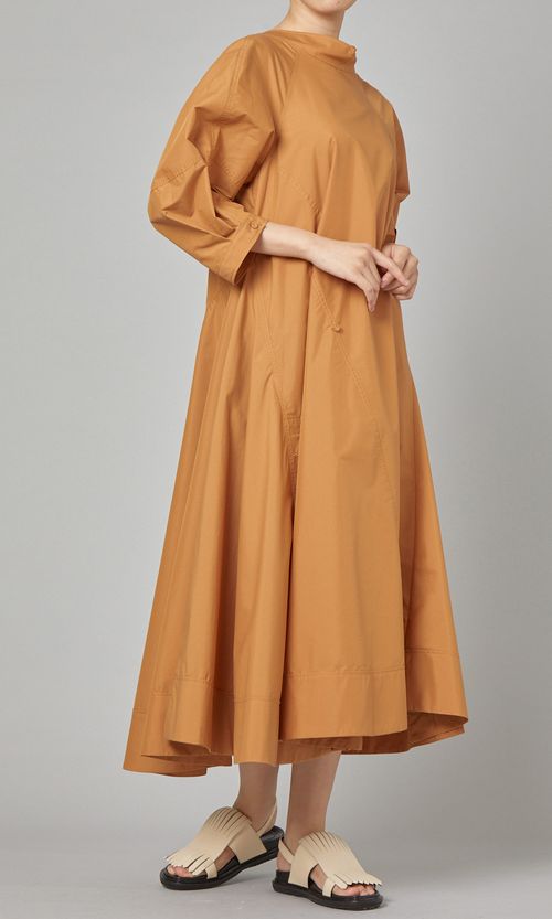 コットンポプリンツイストドレス