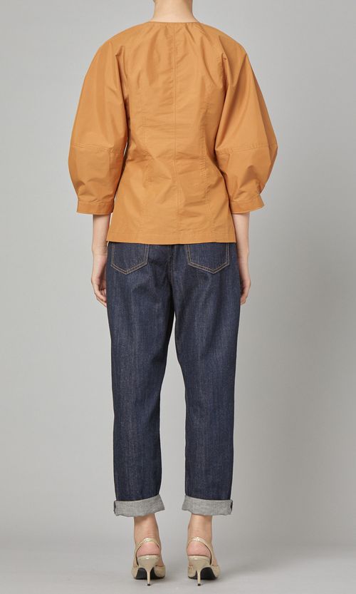 コットンポプリンブラウス