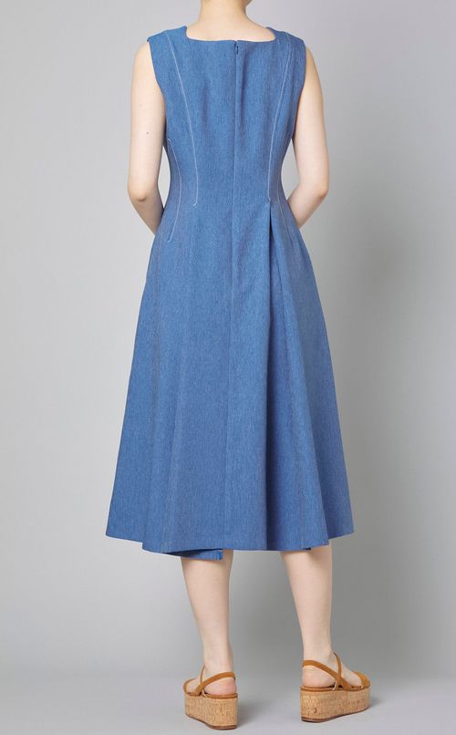 スカラカラーノースリーブワンピース