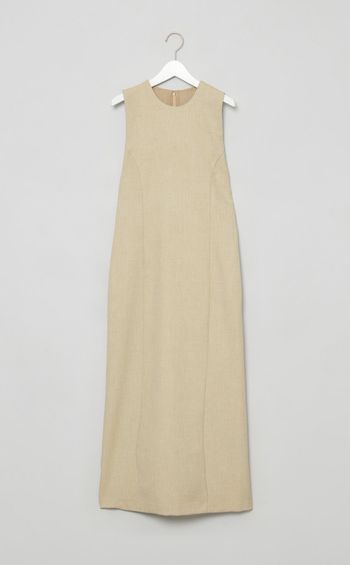 バックシアーマキシワンピース