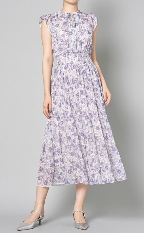 デジタルフラワープリントワンピース