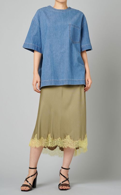 コットンシャンブレープルオーバー