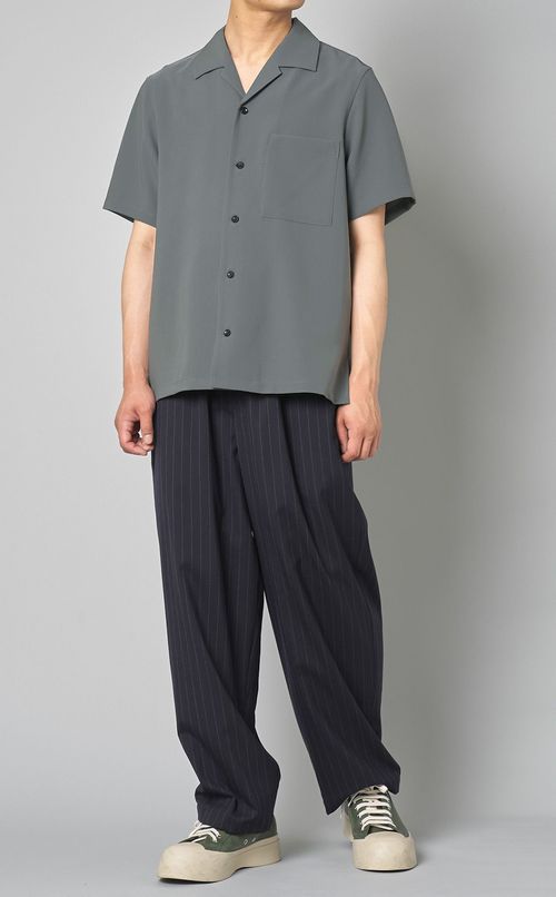 オープンカラーショートスリーブシャツ