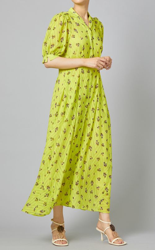 フラワープリントロングワンピース