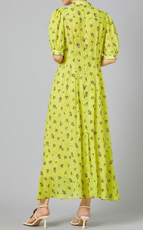 フラワープリントロングワンピース