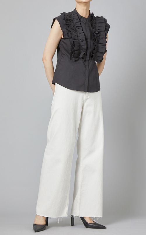 ボリュームフリルブラウス