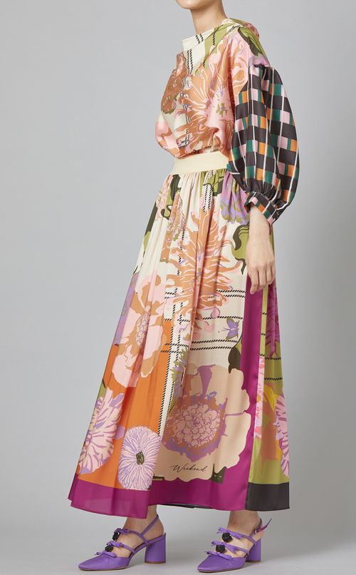 マルチプリントフレアスカート