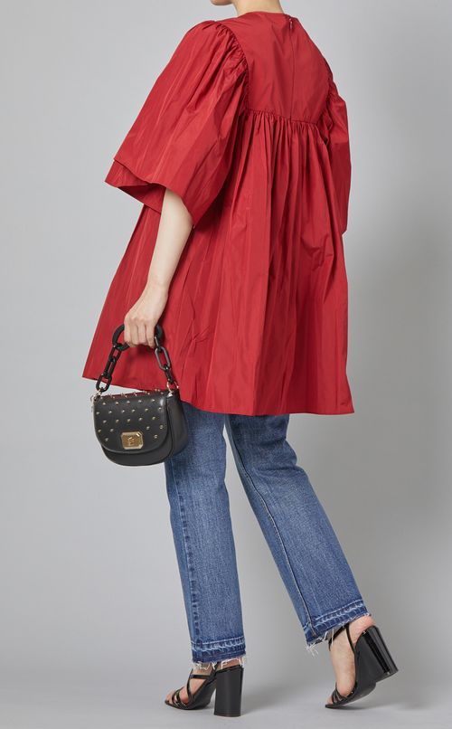 スタッズ付レザーミニショルダーバッグ