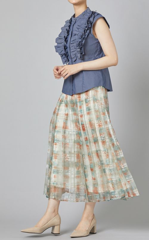 ボリュームフリルブラウス