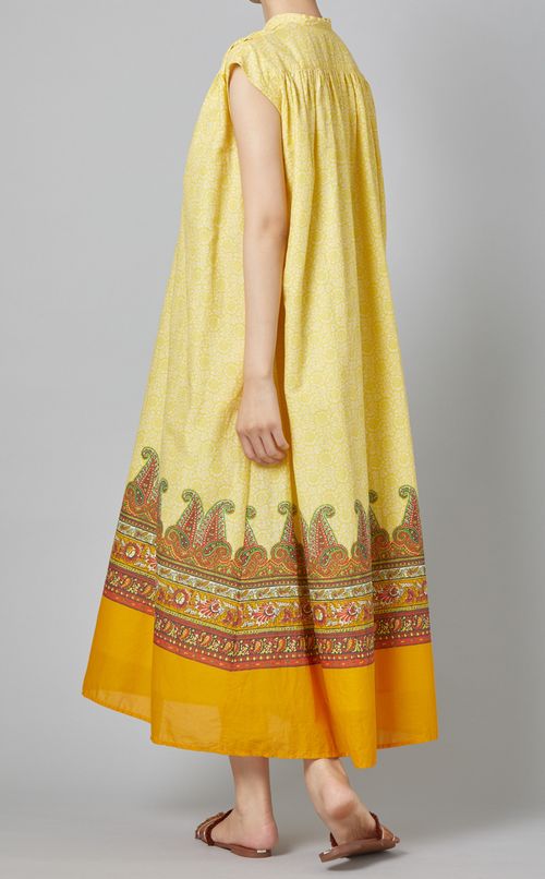 ペイズリー柄フレアワンピース