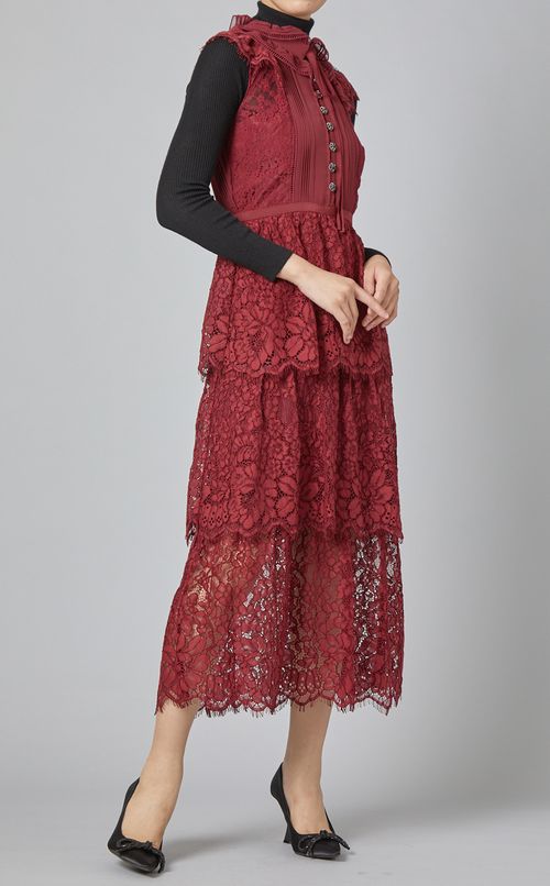 レースノースリーブワンピース