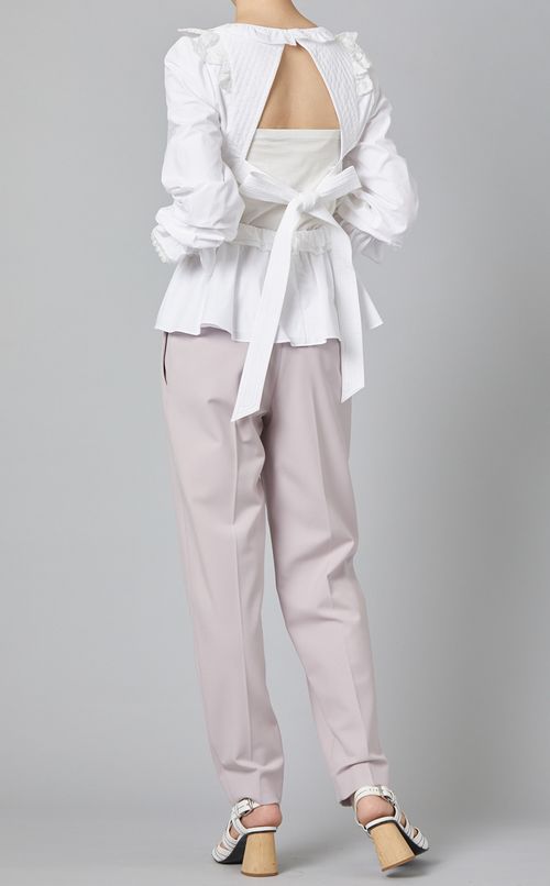 フリルロングスリーブブラウス