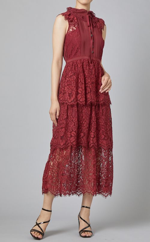 レースノースリーブワンピース