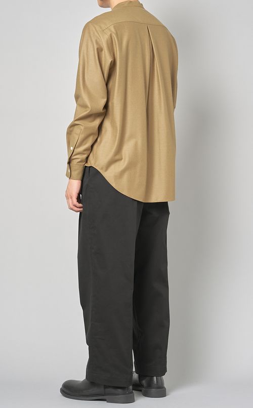 ウールバランサースタンドカラーシャツ