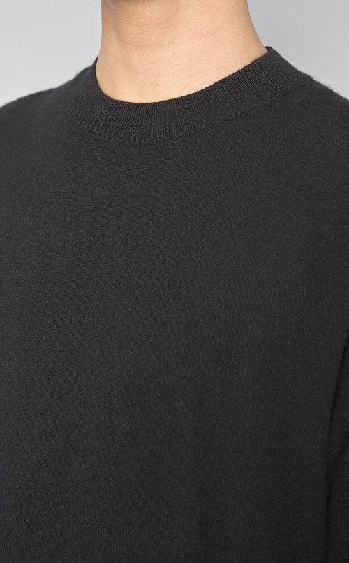 ウール天竺クルーネックニット