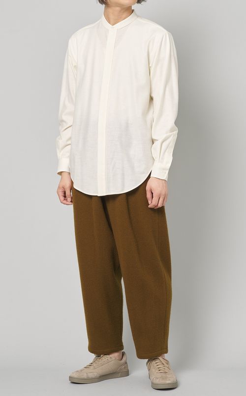 ウールワンタックワークパンツ