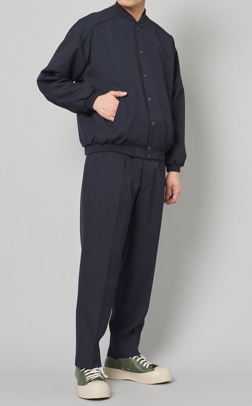 ウールポリエステルギャバジンスタジャン