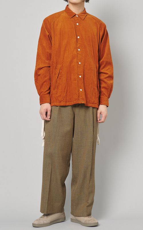 コーデュロイクリンクルコーチシャツ