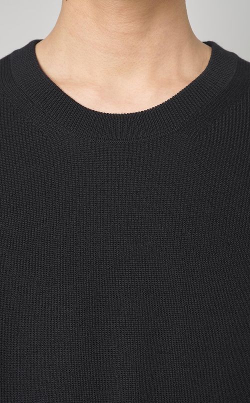 片畦ニットクループルオーバー