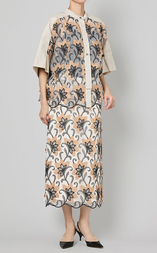 3Dレースフレアスカート