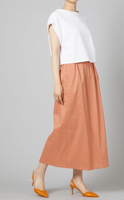リネンソロセミタイトスカート