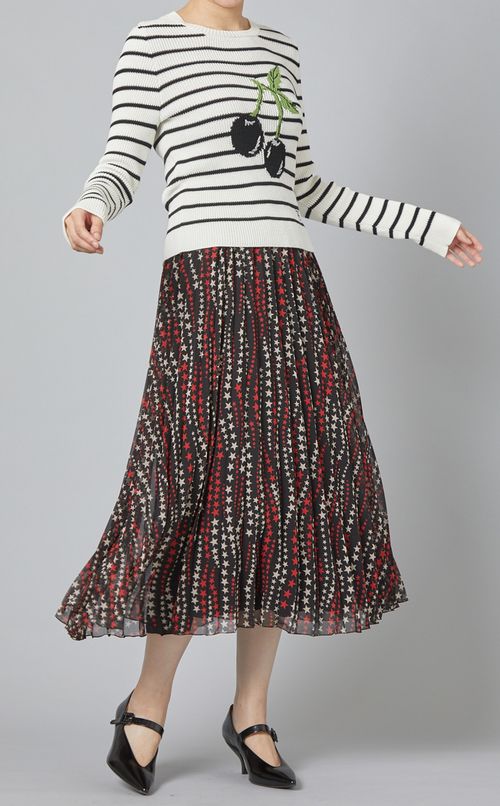 チェリーモチーフニットプルオーバー