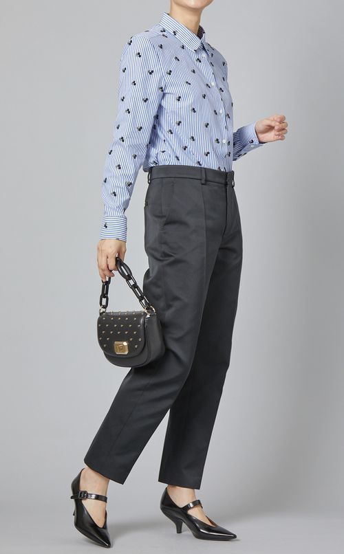 スタッズ付レザーミニショルダーバッグ