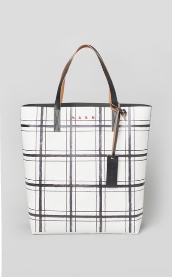 TRIBECAチェックショッピングバッグ