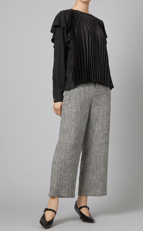 プリーツコンビブラウス