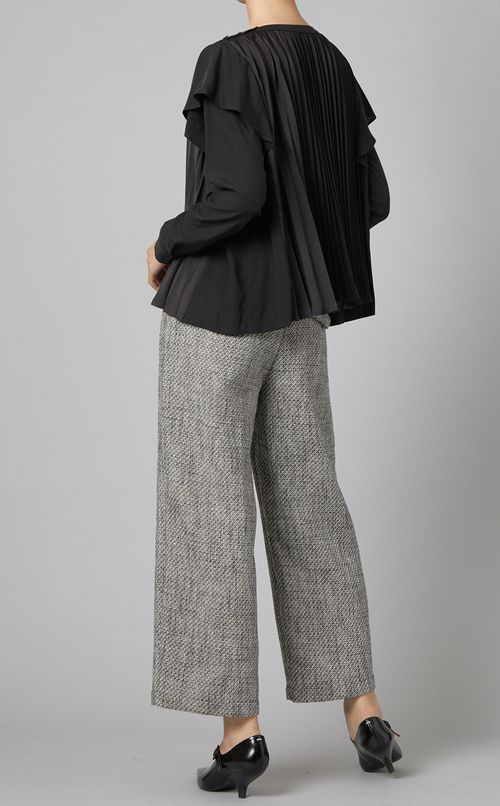 プリーツコンビブラウス