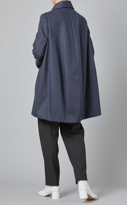 コットン比翼ショート丈コート