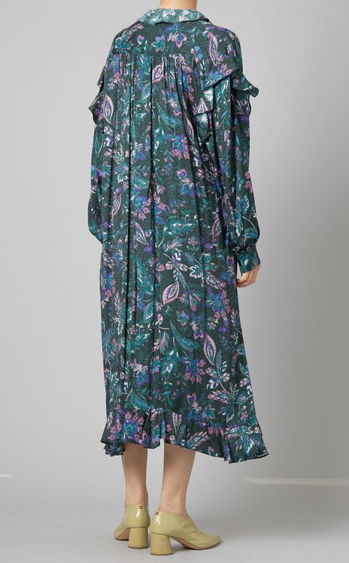 フラワープリントロングワンピース