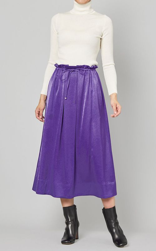 サテンギャザースカート