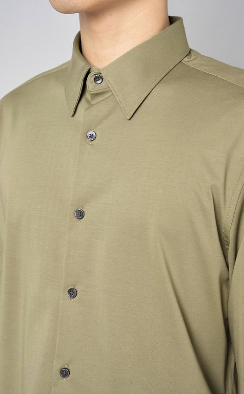 ストラクチャーニットシャツ