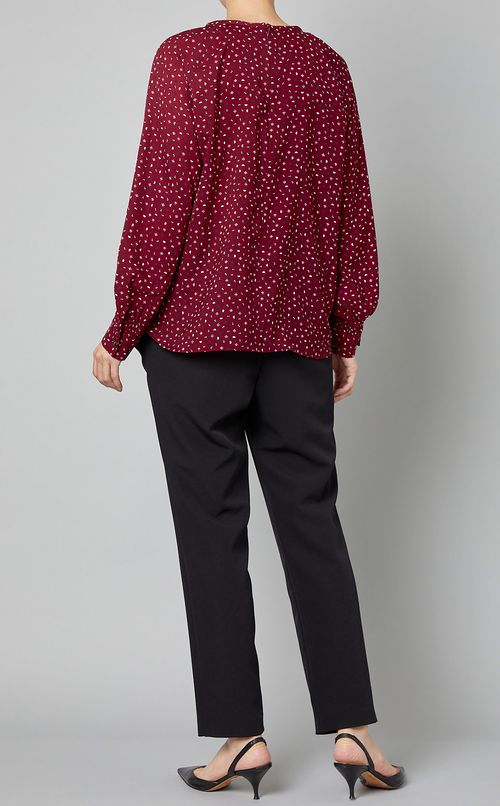 ドットプリントプルオーバーブラウス