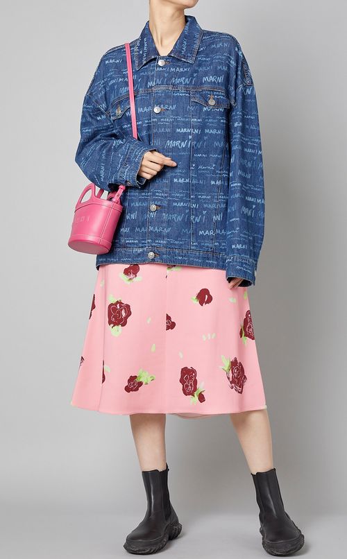 口ゴプリントデニムジャケット