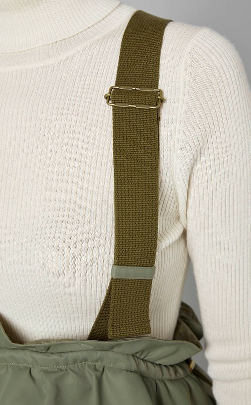 ウエスト切替プリーツジャンパースカート