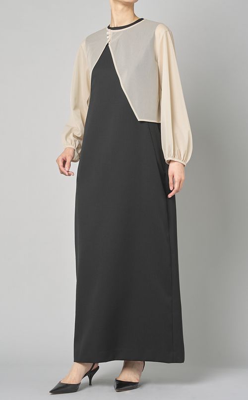 ダーツポケットロングワンピース