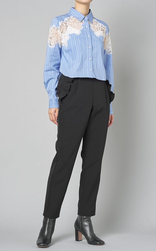 レーストリムショートブラウス