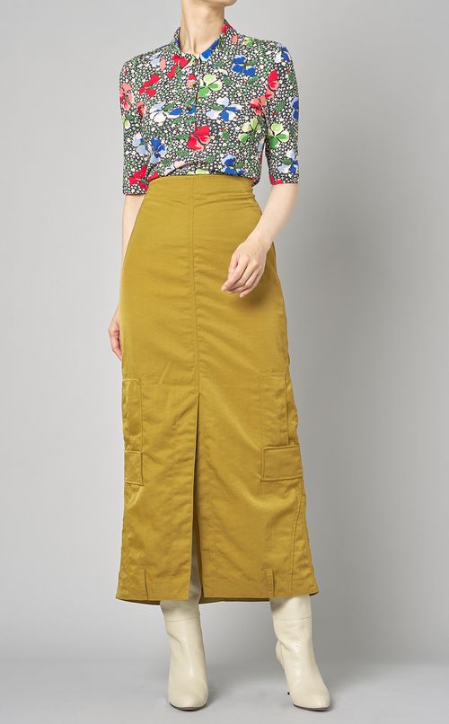 ミリタリーロングタイトスカート