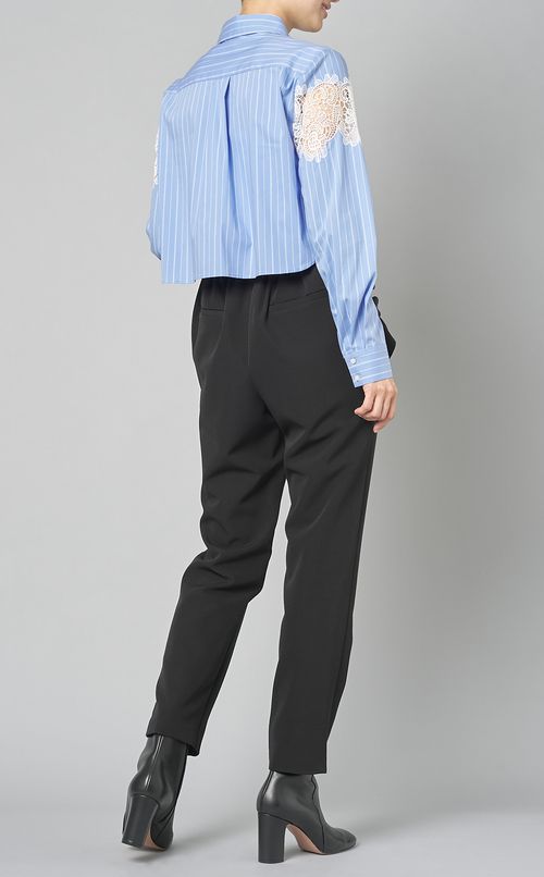 レーストリムショートブラウス