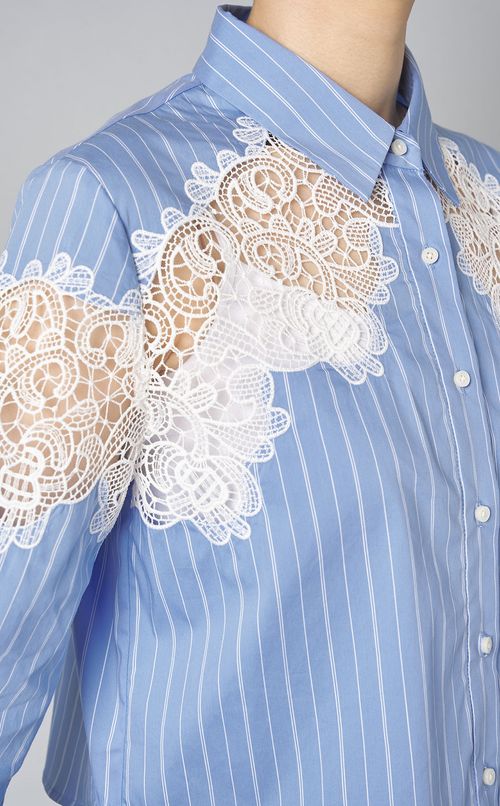 レーストリムショートブラウス