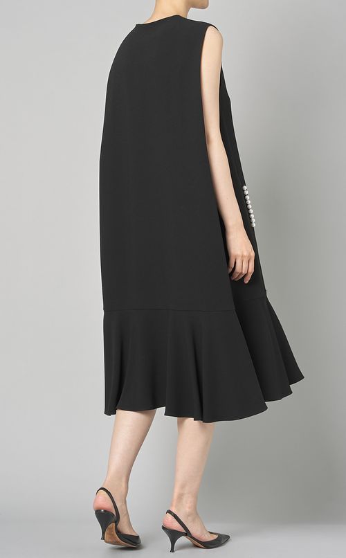 2wayパールフリルジレドレス