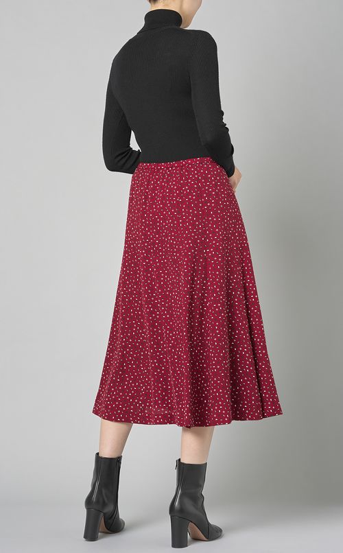 ドットプリントマーメイドスカート