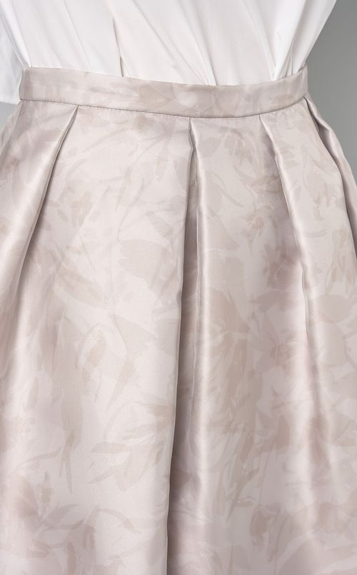 フラワーレイヤードプリントスカート