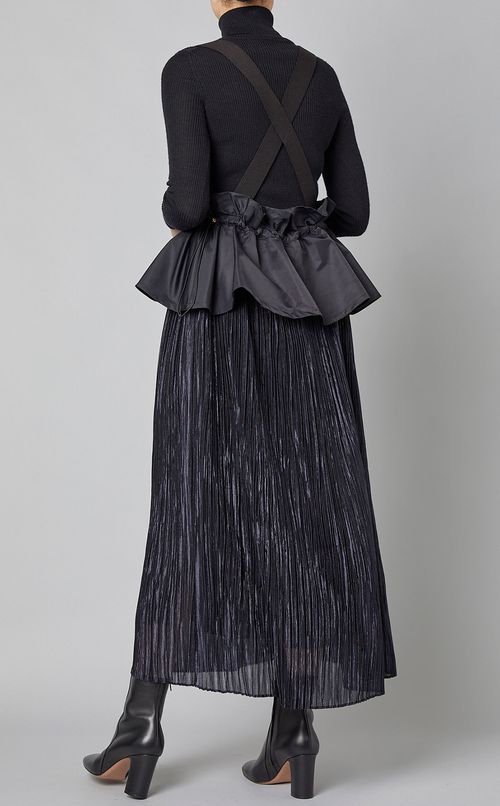 ウエスト切替プリーツジャンパースカート