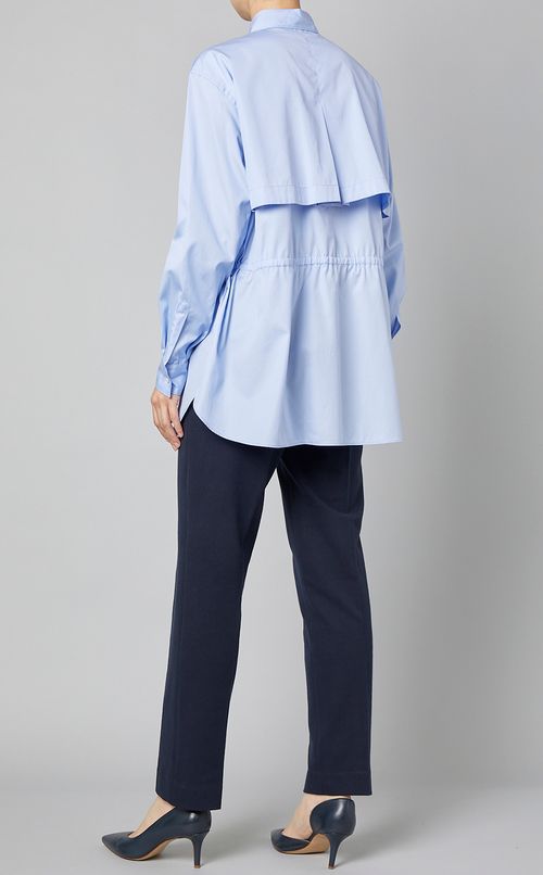 コットンポプリンドローコードシャツ